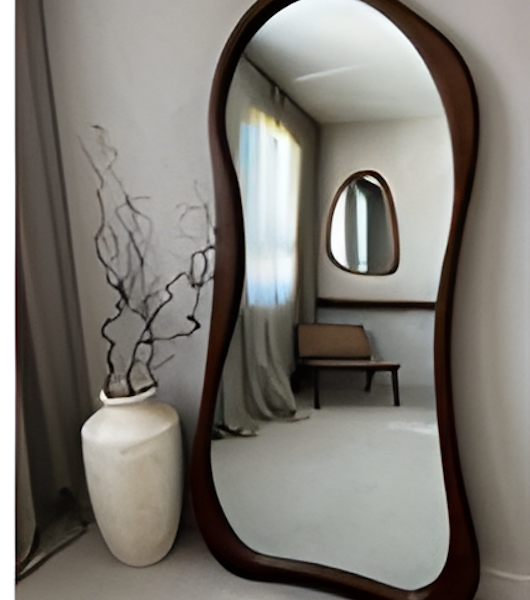 Elegant Mirror - 60 cm × 160 cm, Brown