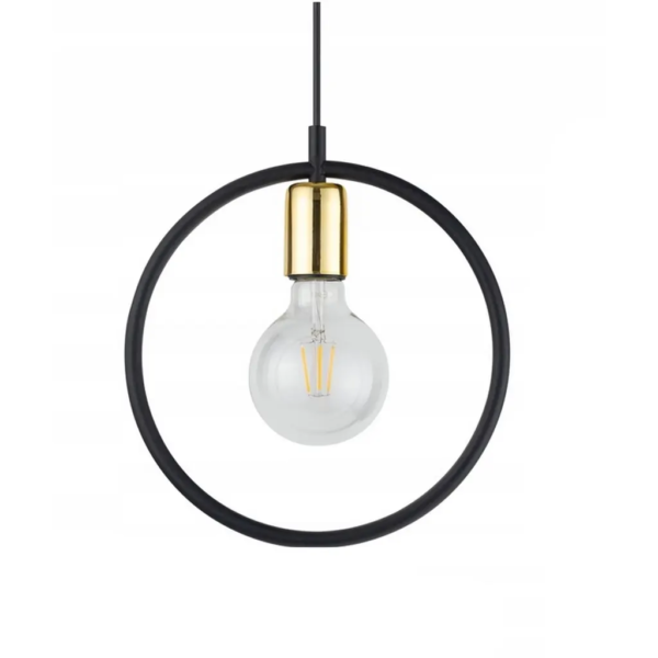 Metal Pendant - Gold & Black