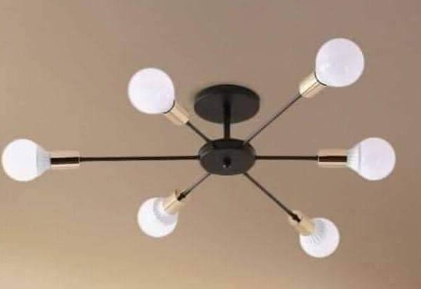 Elegant 6-Light Ceiling Light - Black