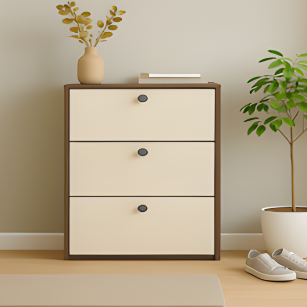 Shoe Cabinets - White and brown