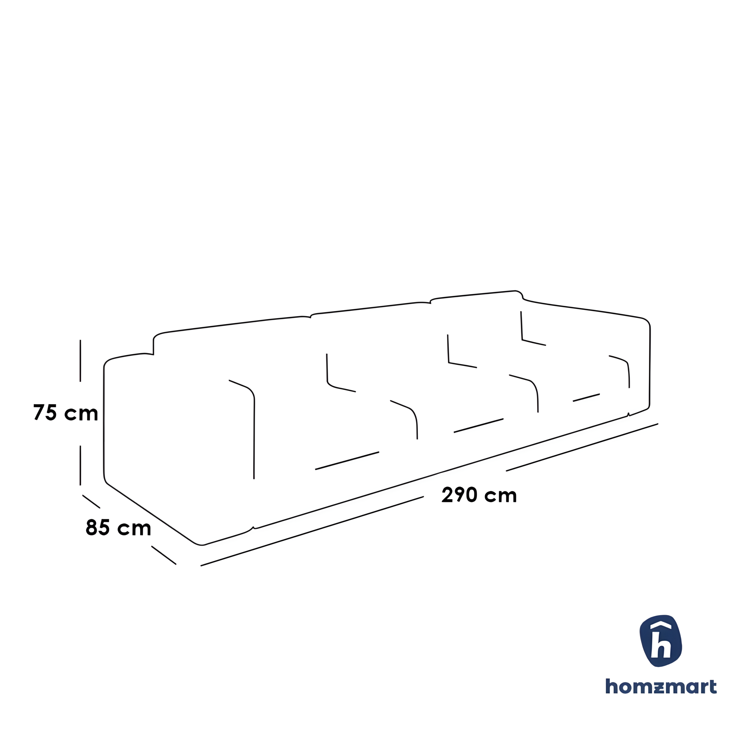 L Shape Corner sofa made of beech wood and linen - Image 3