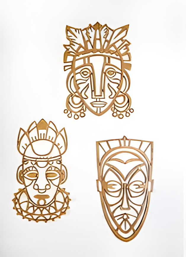 World Culture Face Wall Art Set