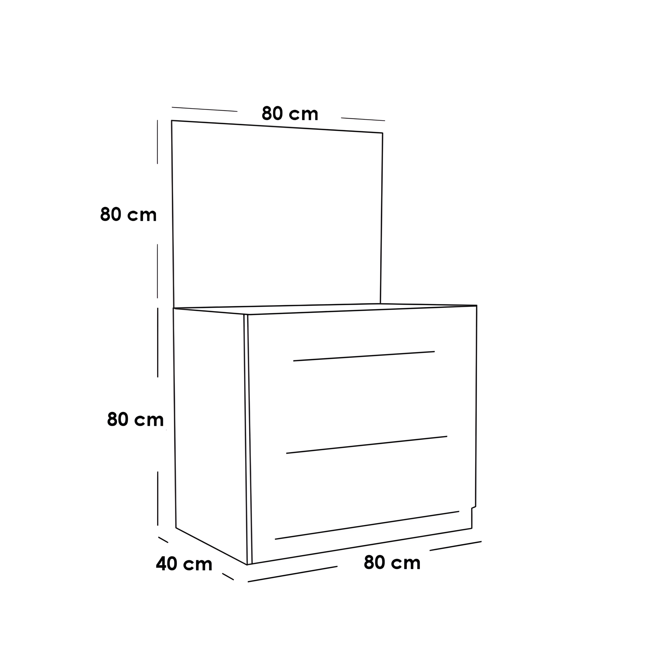 Italian wood particleboard bedroom set, 4 pieces - gray - Image 4