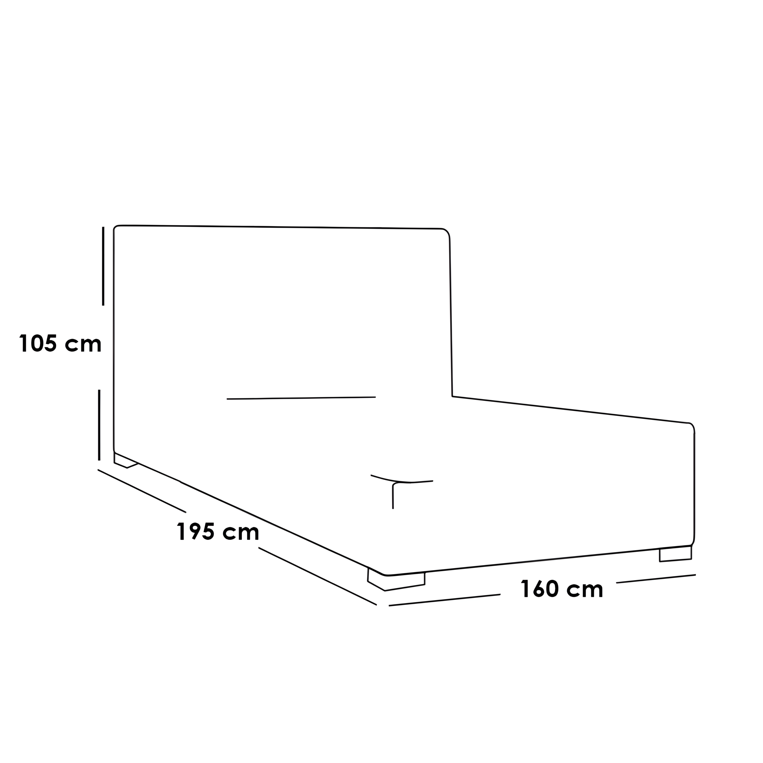 Italian wood particleboard bedroom set, 4 pieces - gray - Image 2