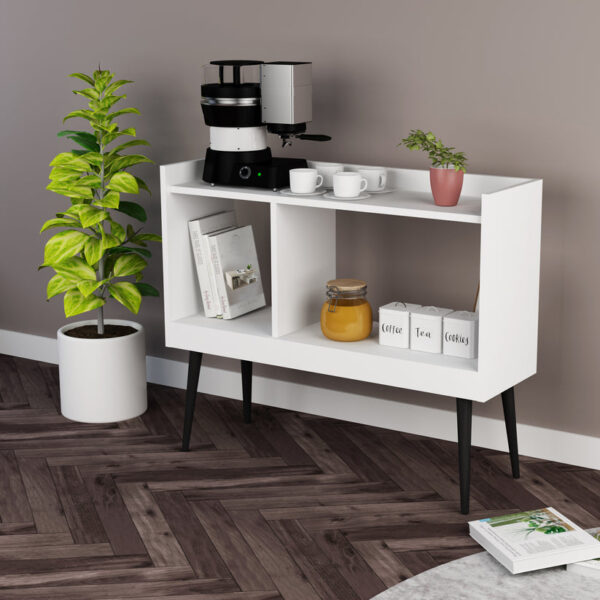 Modern Coffee Corner Unit - White