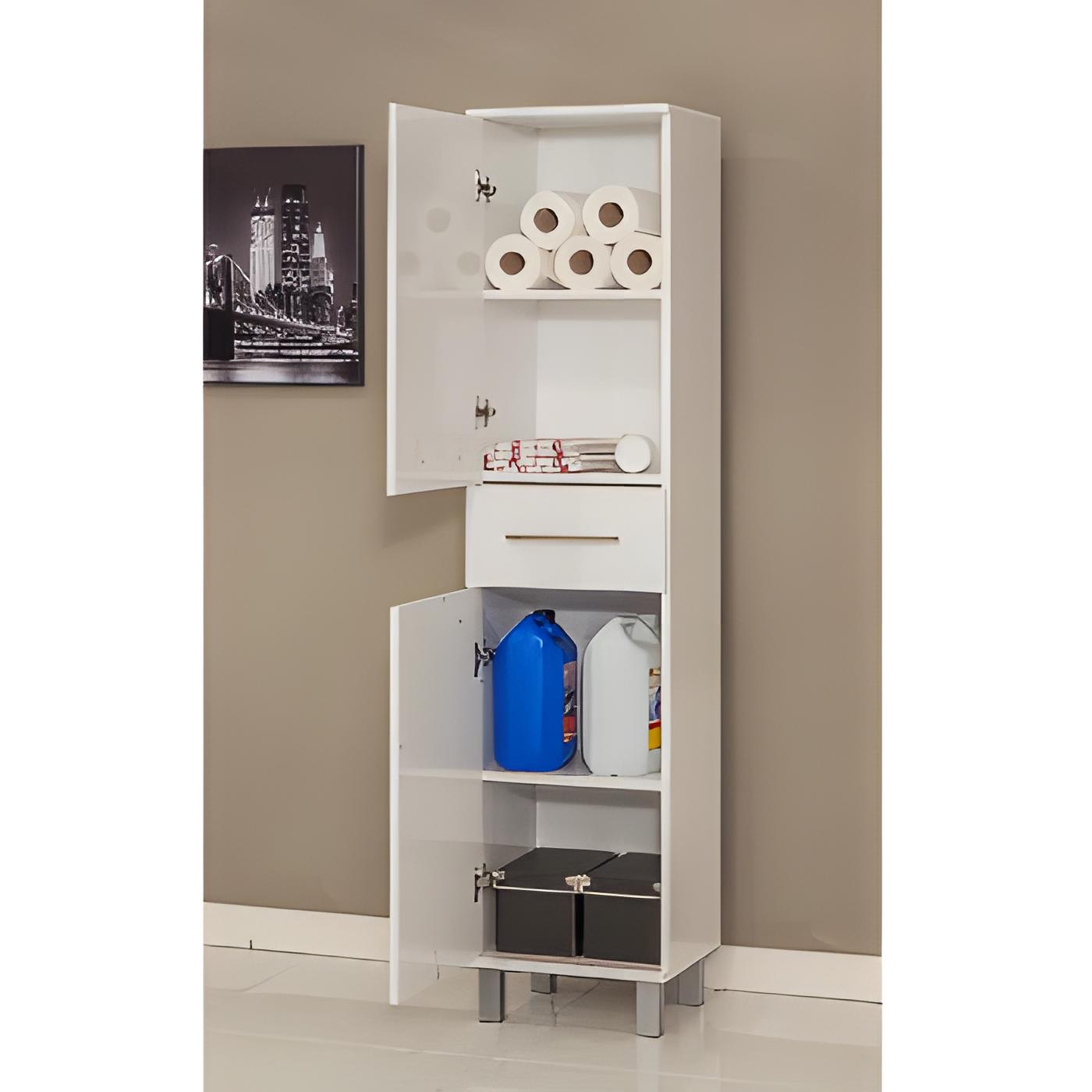 2 door bathroom unit, MDF wood
