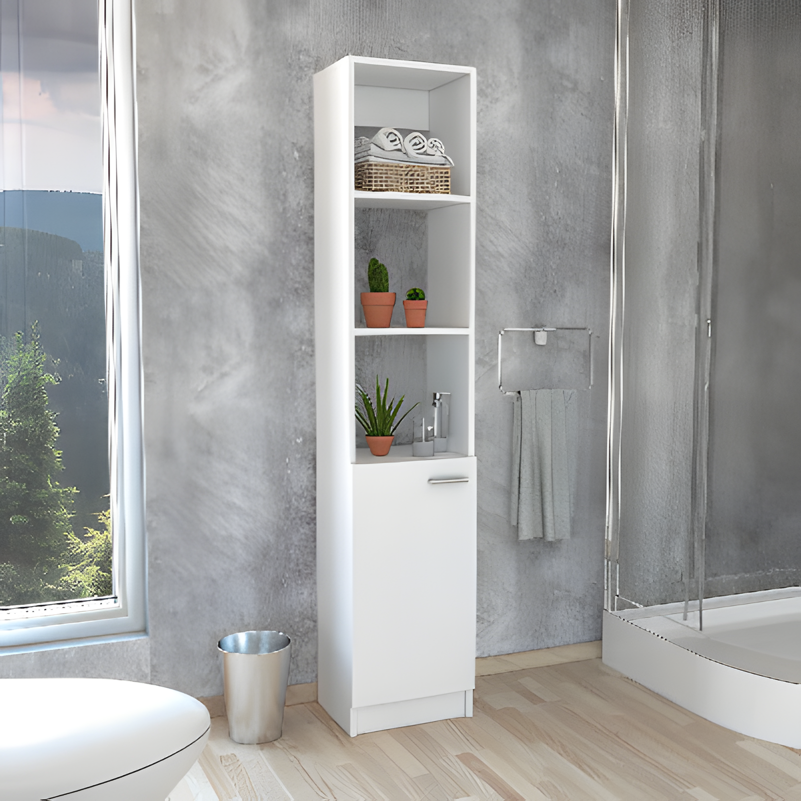 Bathroom unit, 1 door, MDF wood