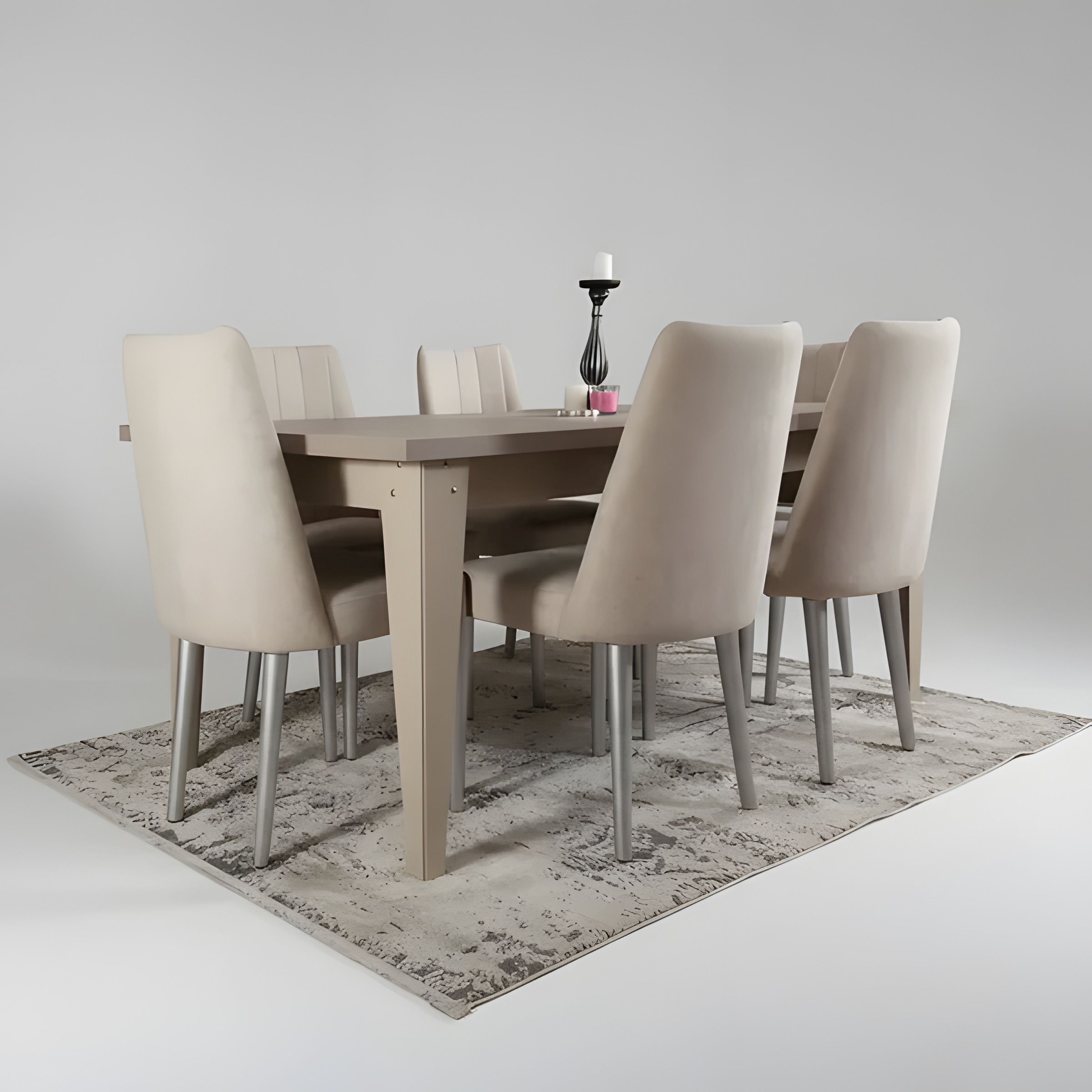 Classic dining table + 6 chairs