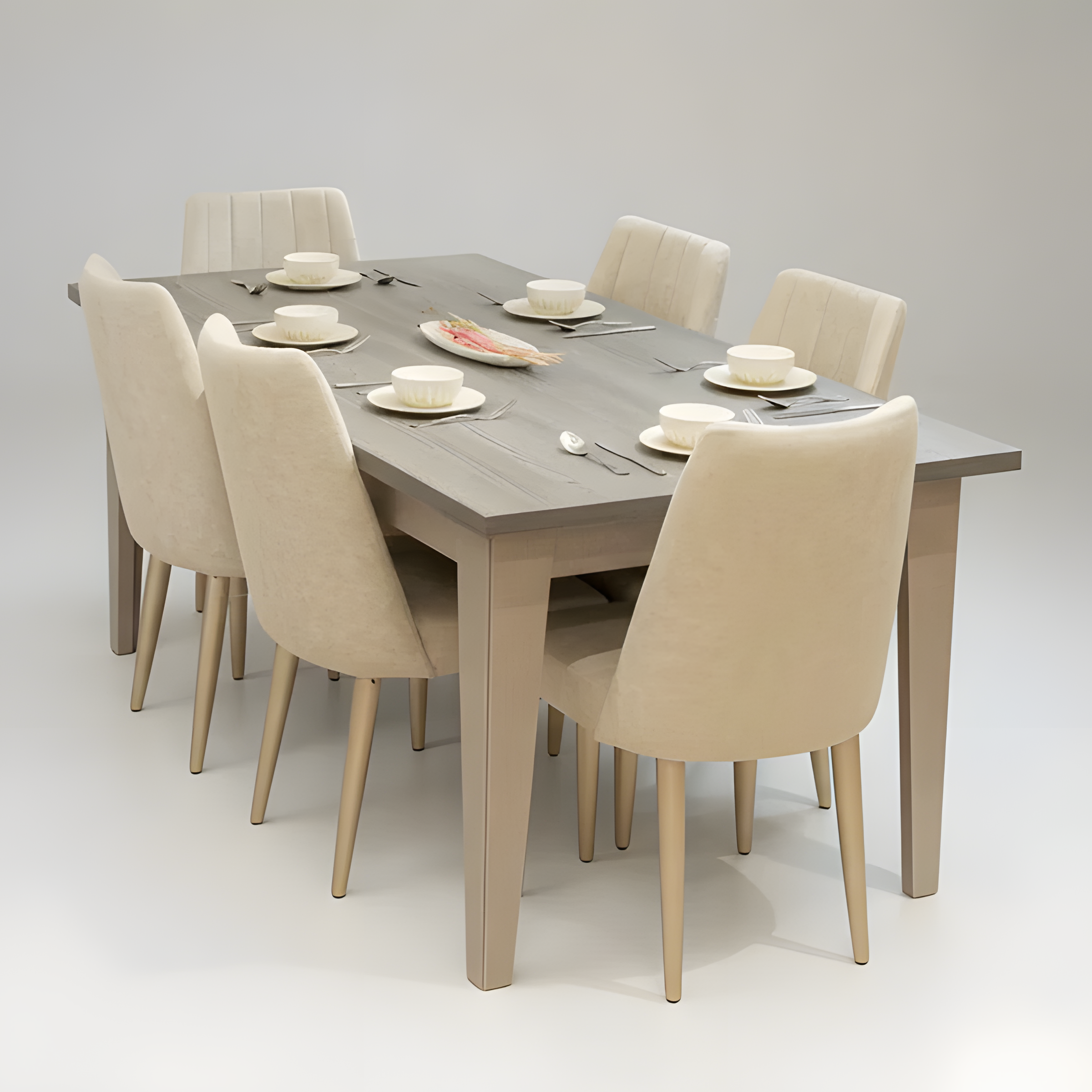 Venus dining table with 6 chairs