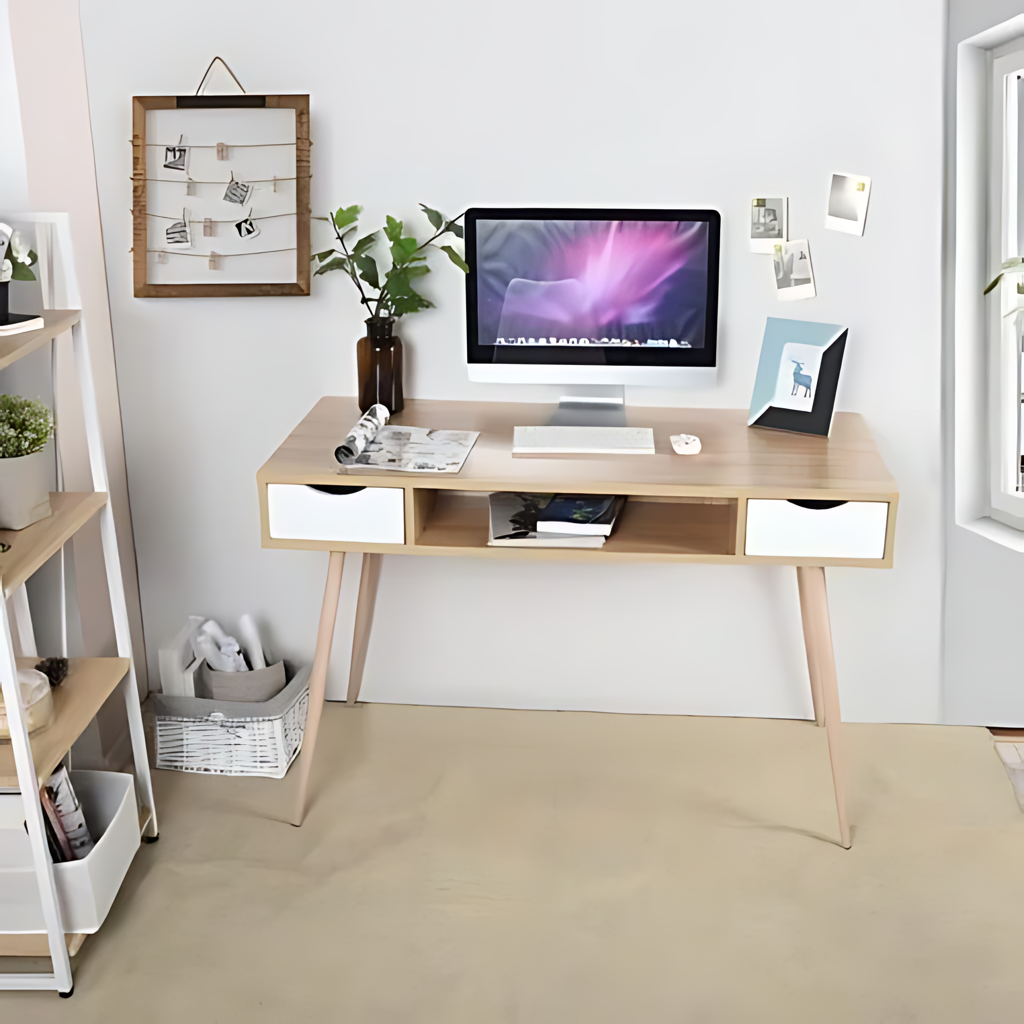 Beech wood desk