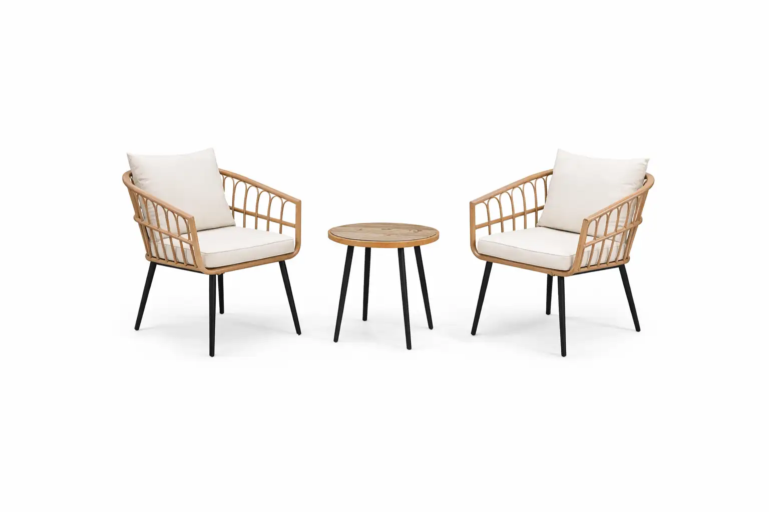 Outdoor Bistro Set – Chairs & Round Table