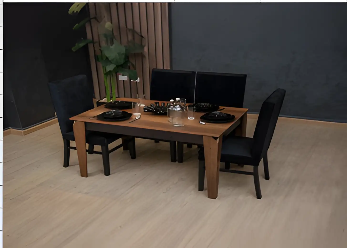 Dining Table Set with 4 Chairs
