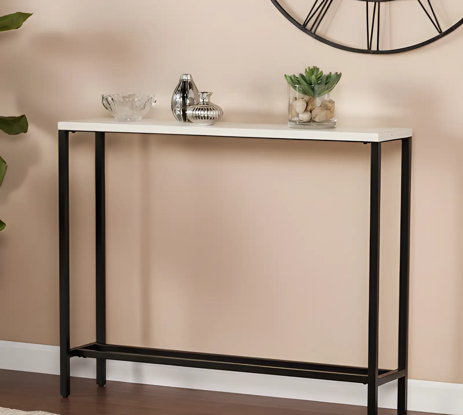Modern Console Table with Metal Frame