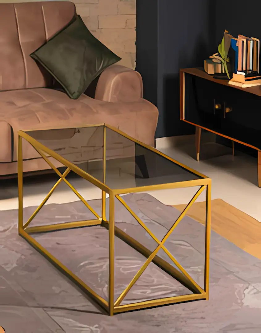 Coffee Table -Gold & Black
