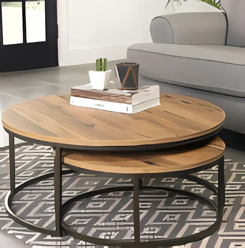 Coffee Table Set -Black & Brown