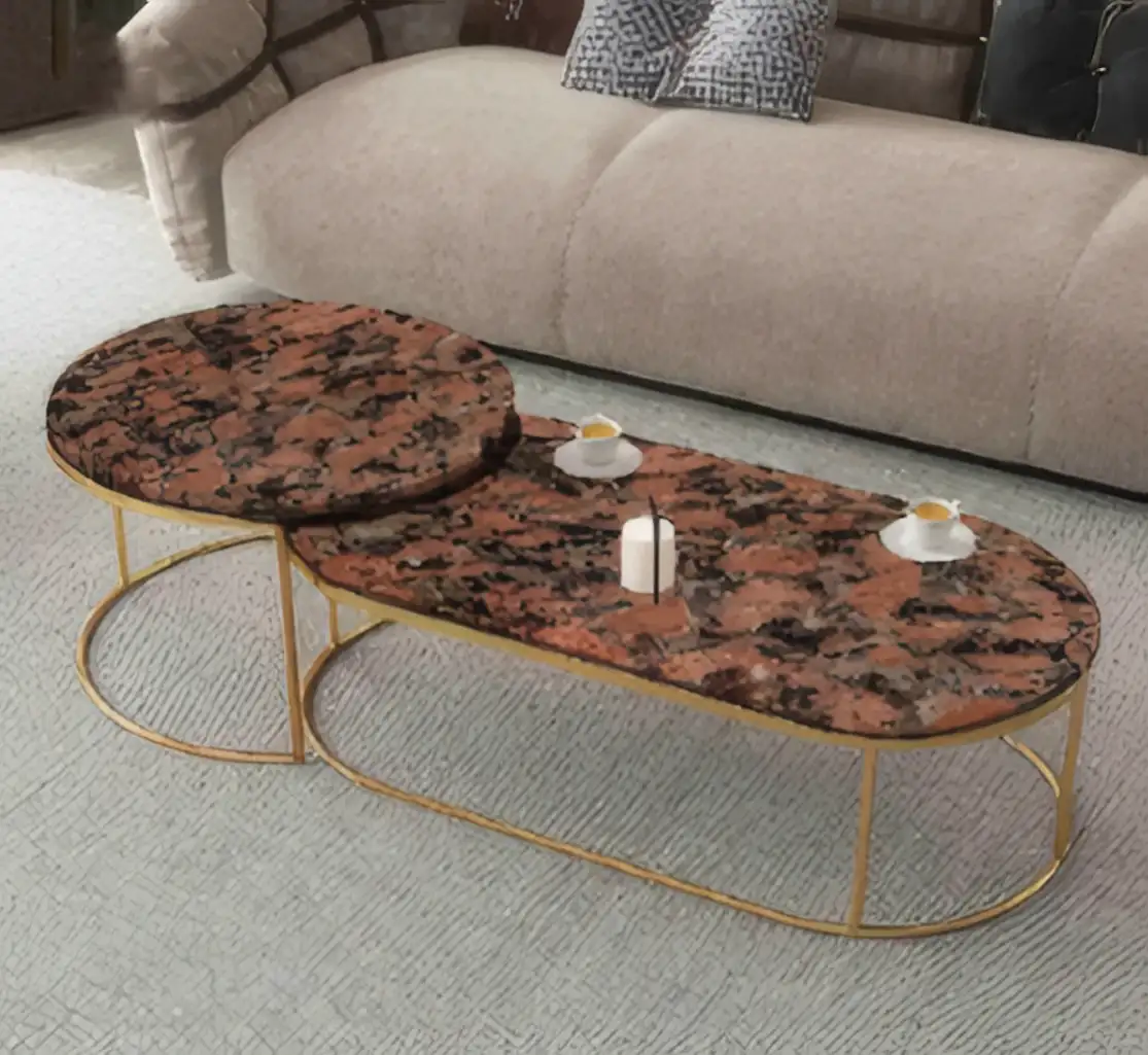 Coffee Table Set -Gold