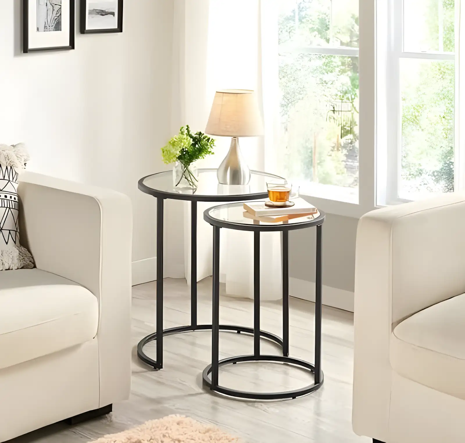 Round Nesting Side Table Set