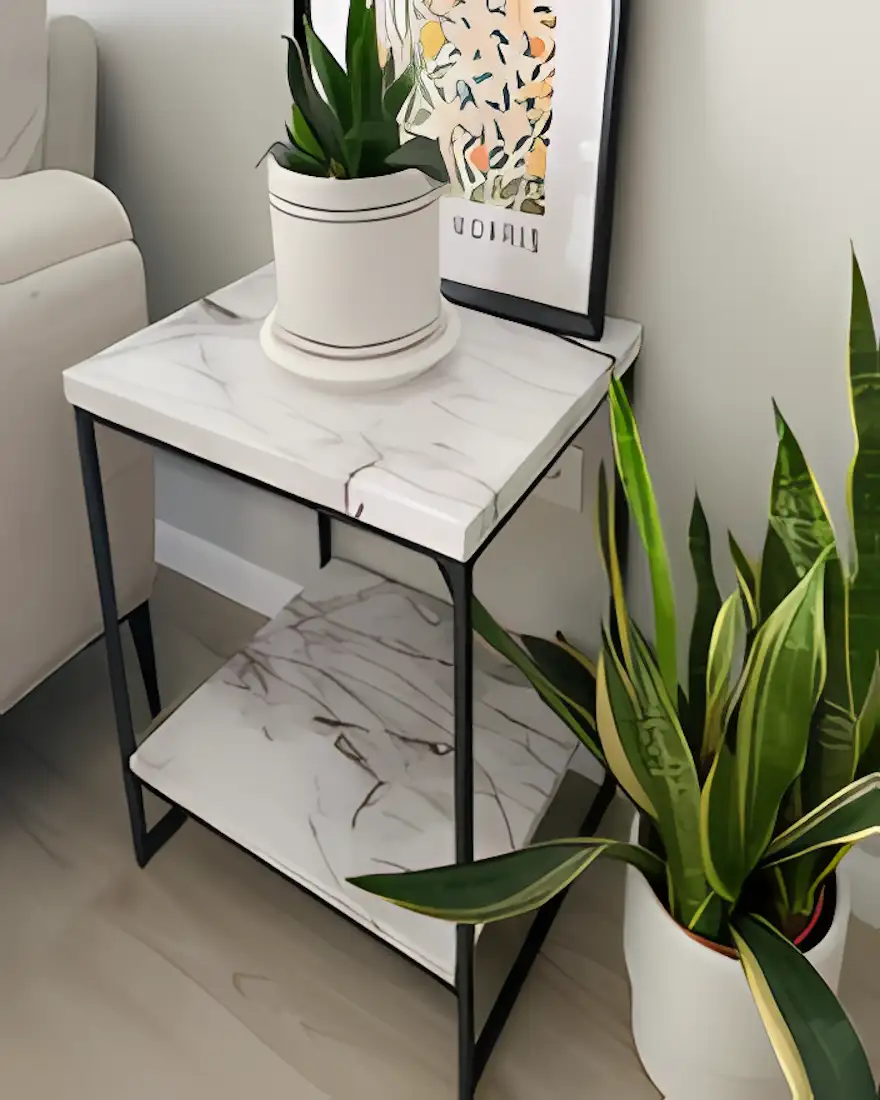 Side Table -Black & White