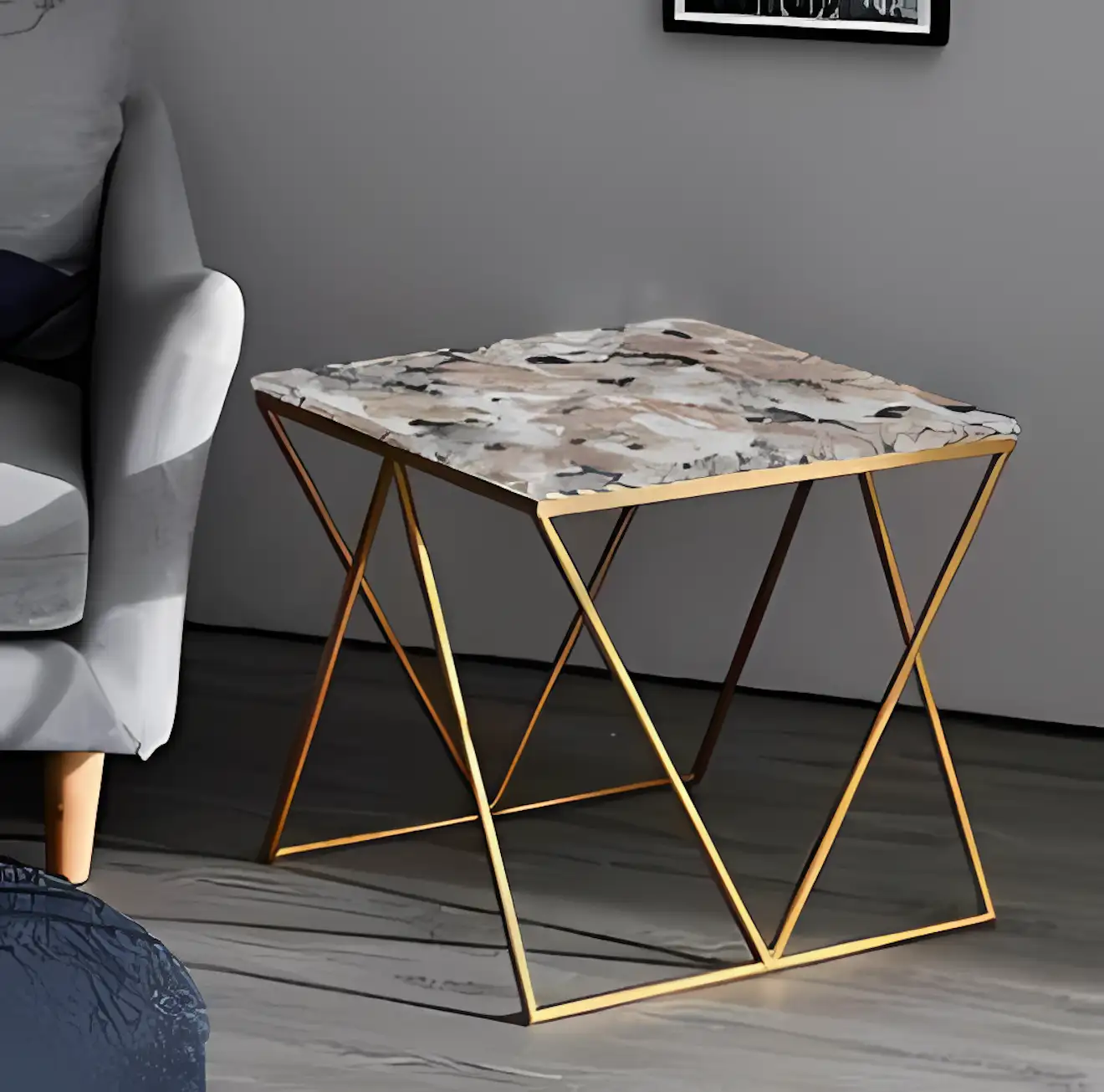 Side Table -Gold