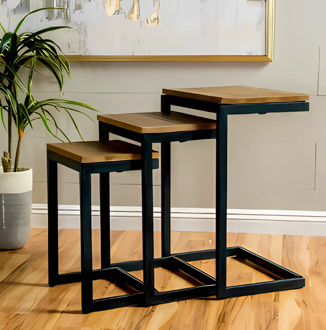 Side Table Set - Black
