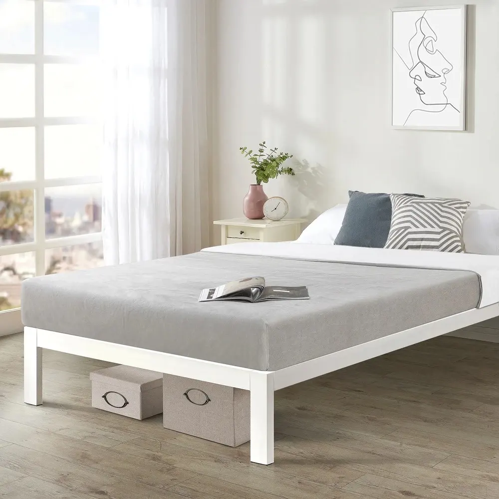White Metal Bed