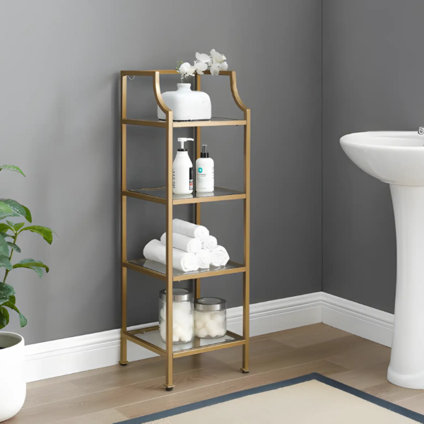 Metal Bathroom Shelf, 4 Tiers VL-AS-790023 - Gold