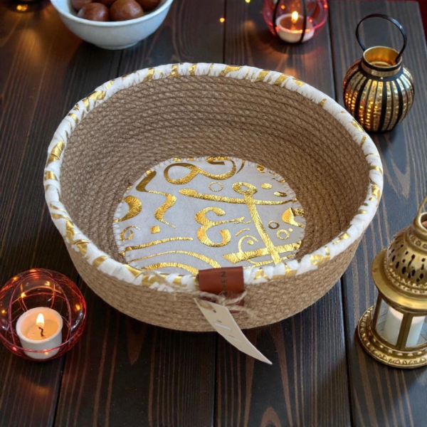 Ruvian Woven Plate  VL-WI-780533 - Beige & White