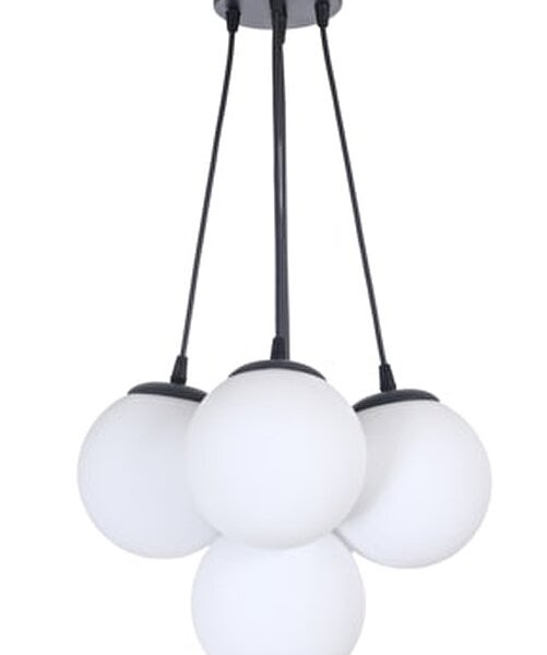 Majestic 5-Light Round Chandelier - Black & White
