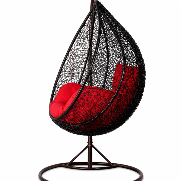 Hanging Egg Swing - Black & Red
