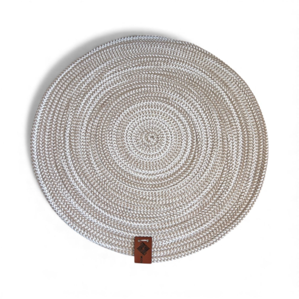Luna Round Placemat VL-WI-780541 - 35 cm., Beige & Gray