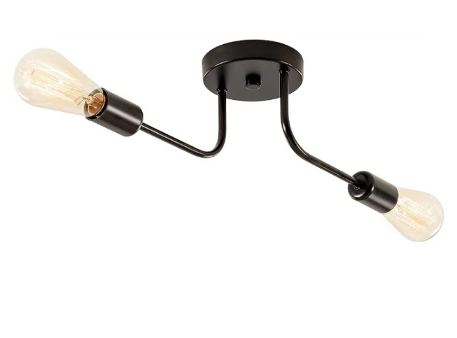 Minimalist 2-Light Matte Chandelier