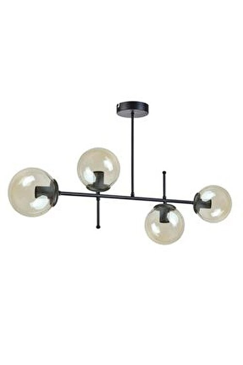 Industrial 4-Light Wide Chandelier