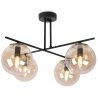 Contemporary 4-Light Square Chandelier - Gold