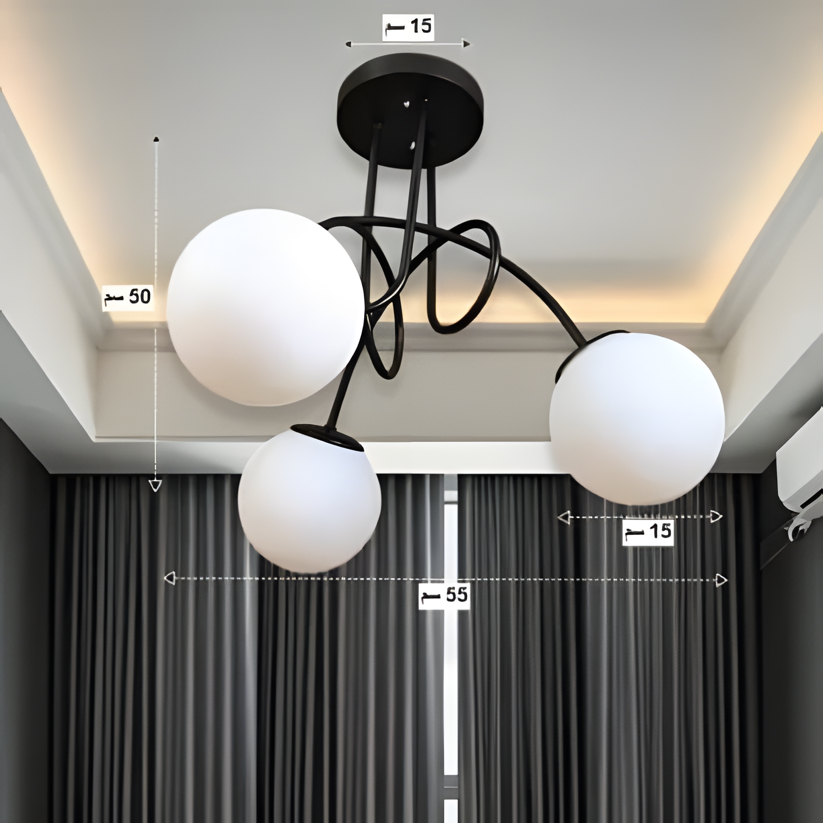 Sophisticated 6-Light Matte Chandelier