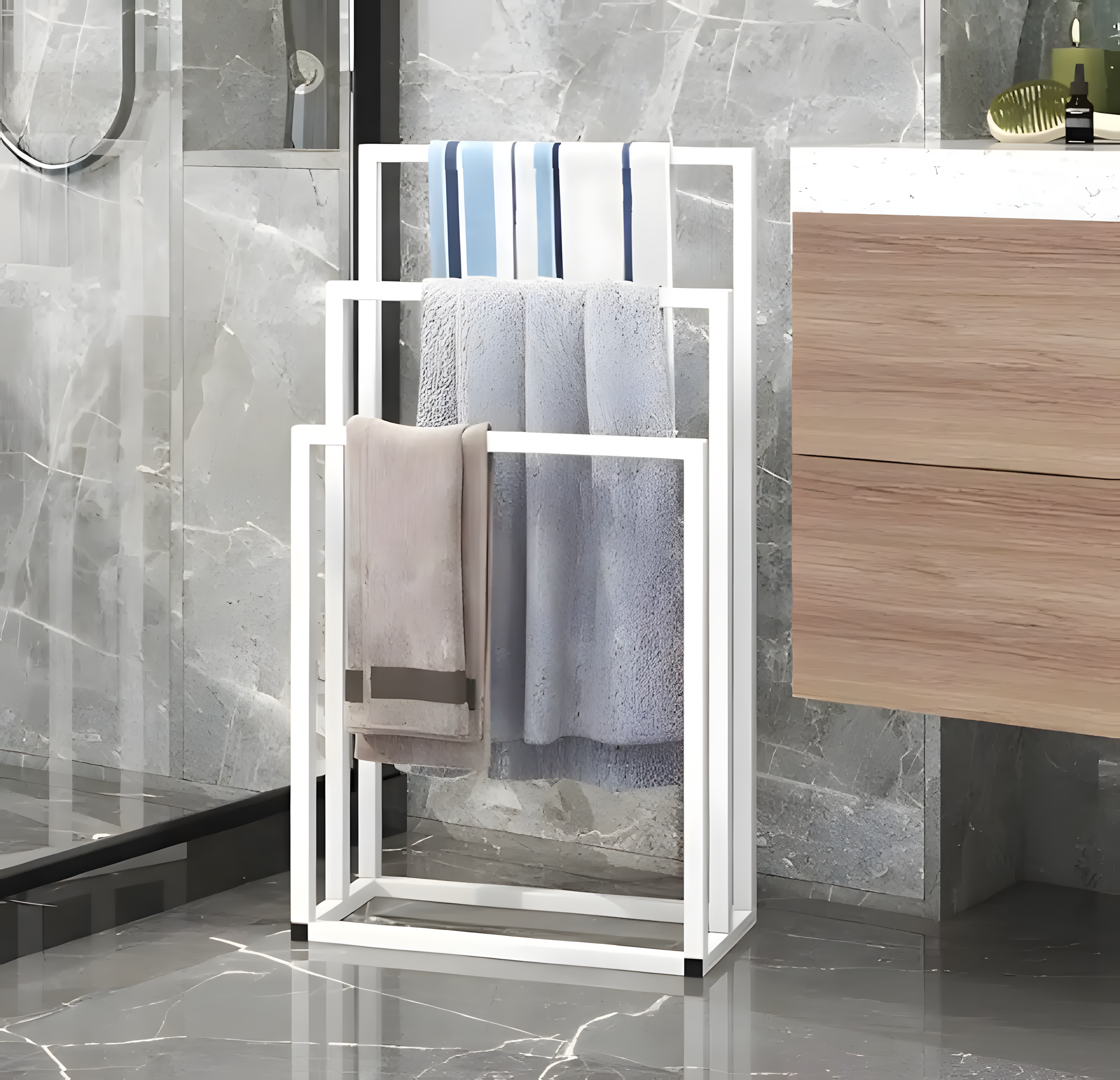 3-Tier Freestanding Stainless Steel Towel Rack