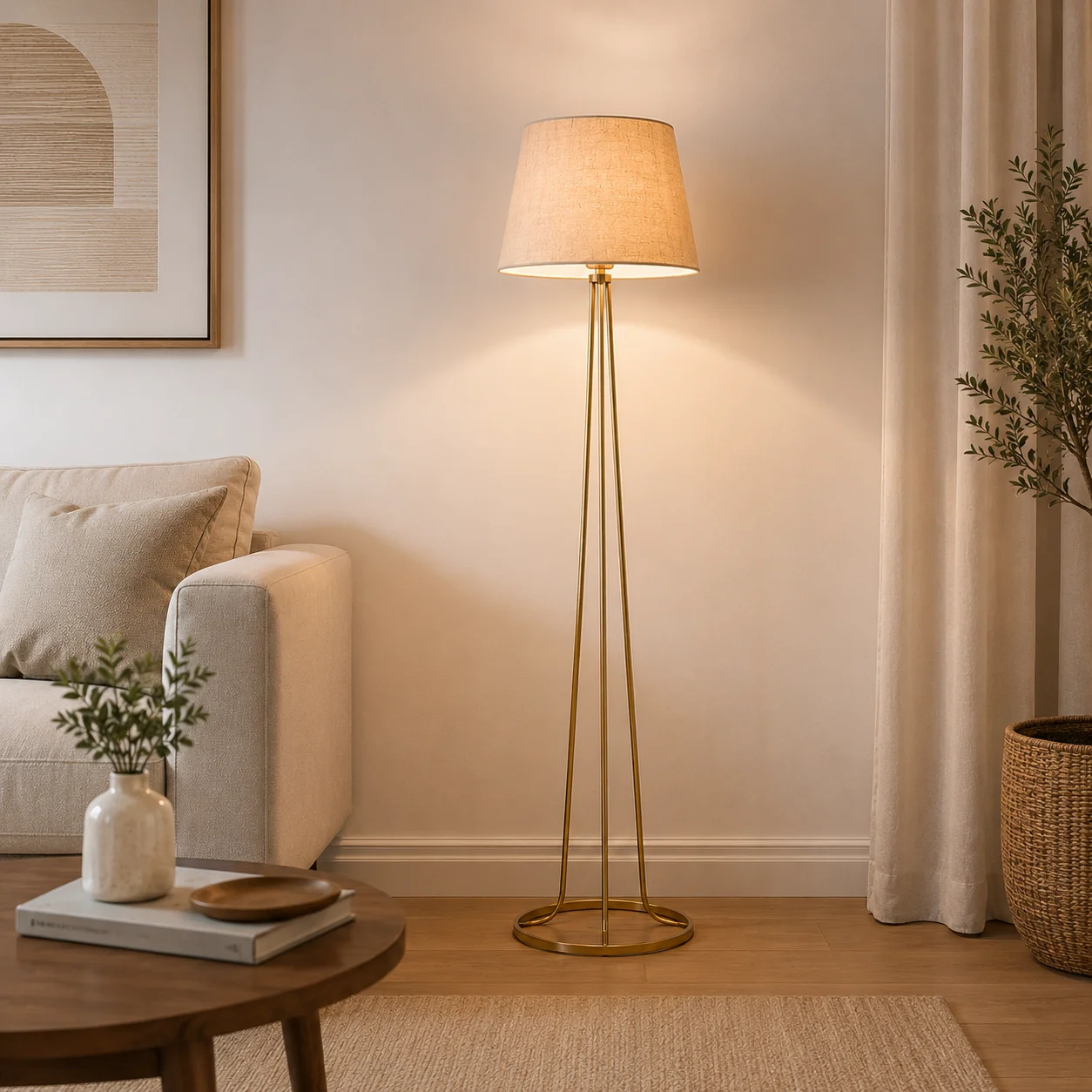Elegant Gold Floor Lamp