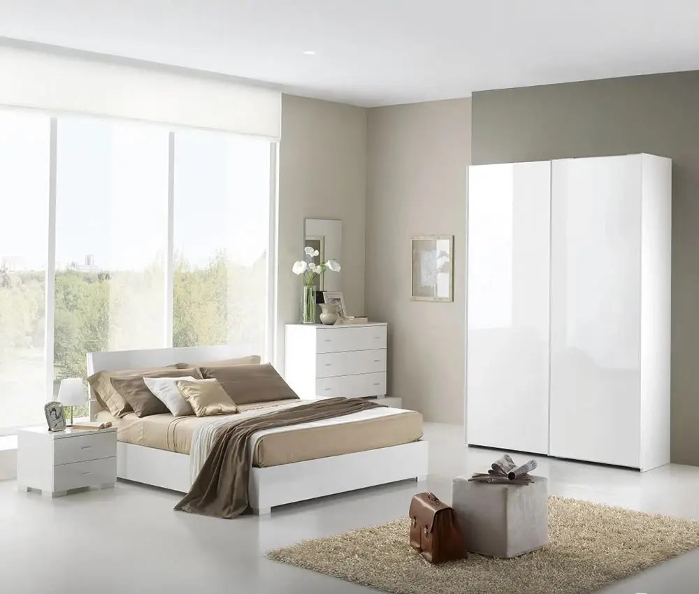 Modern 5-Piece White Master Bedroom Set