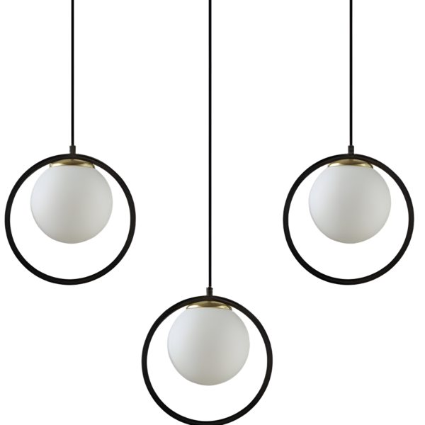 Sophisticated 3-Light Pendant Light - Black & White