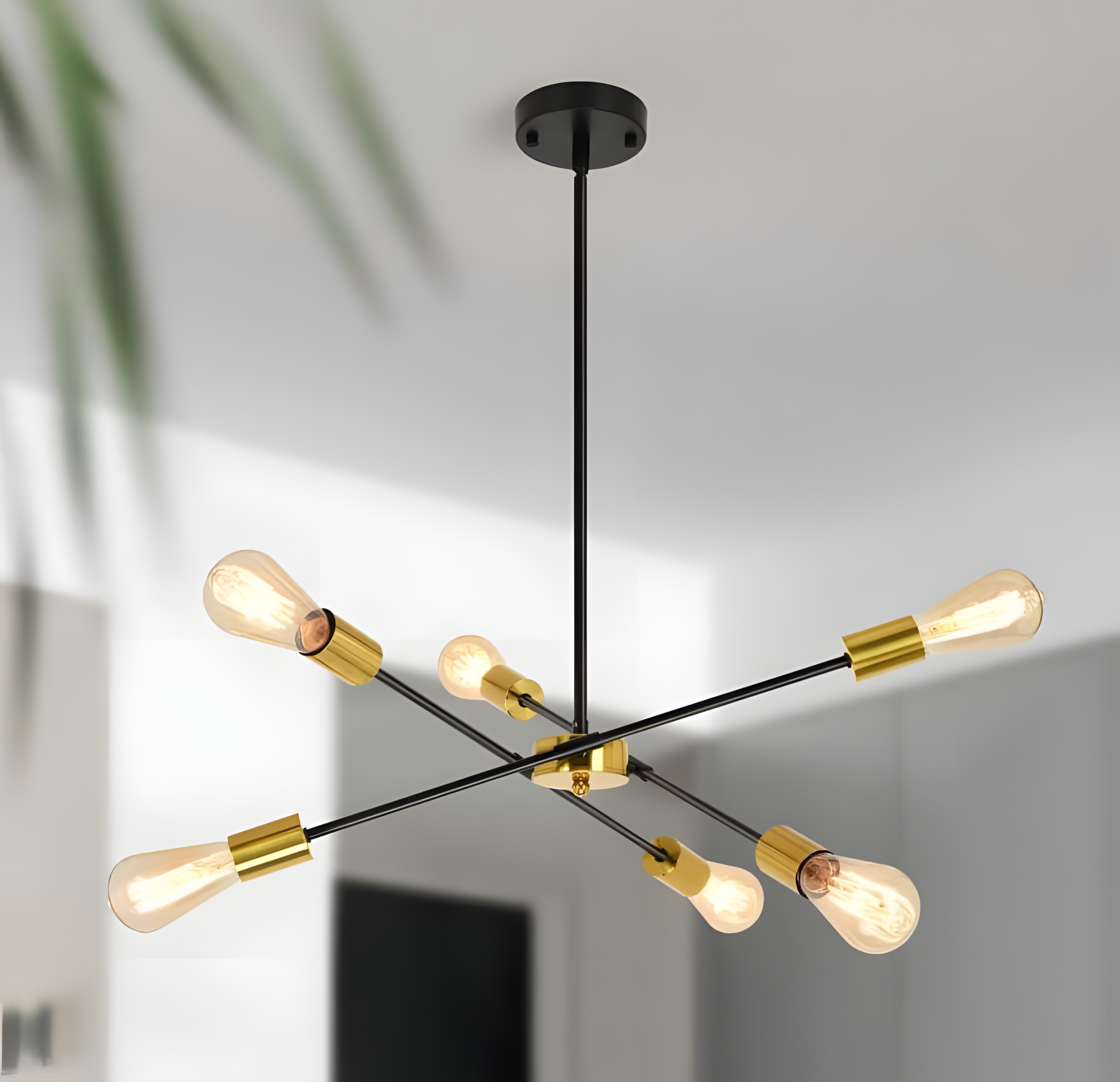 Modern 6-Light Matte Chandelier