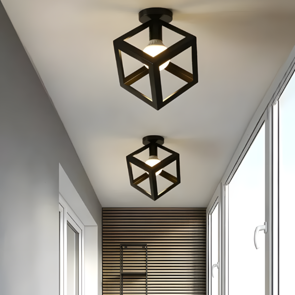 White Ceiling Lamp - Black
