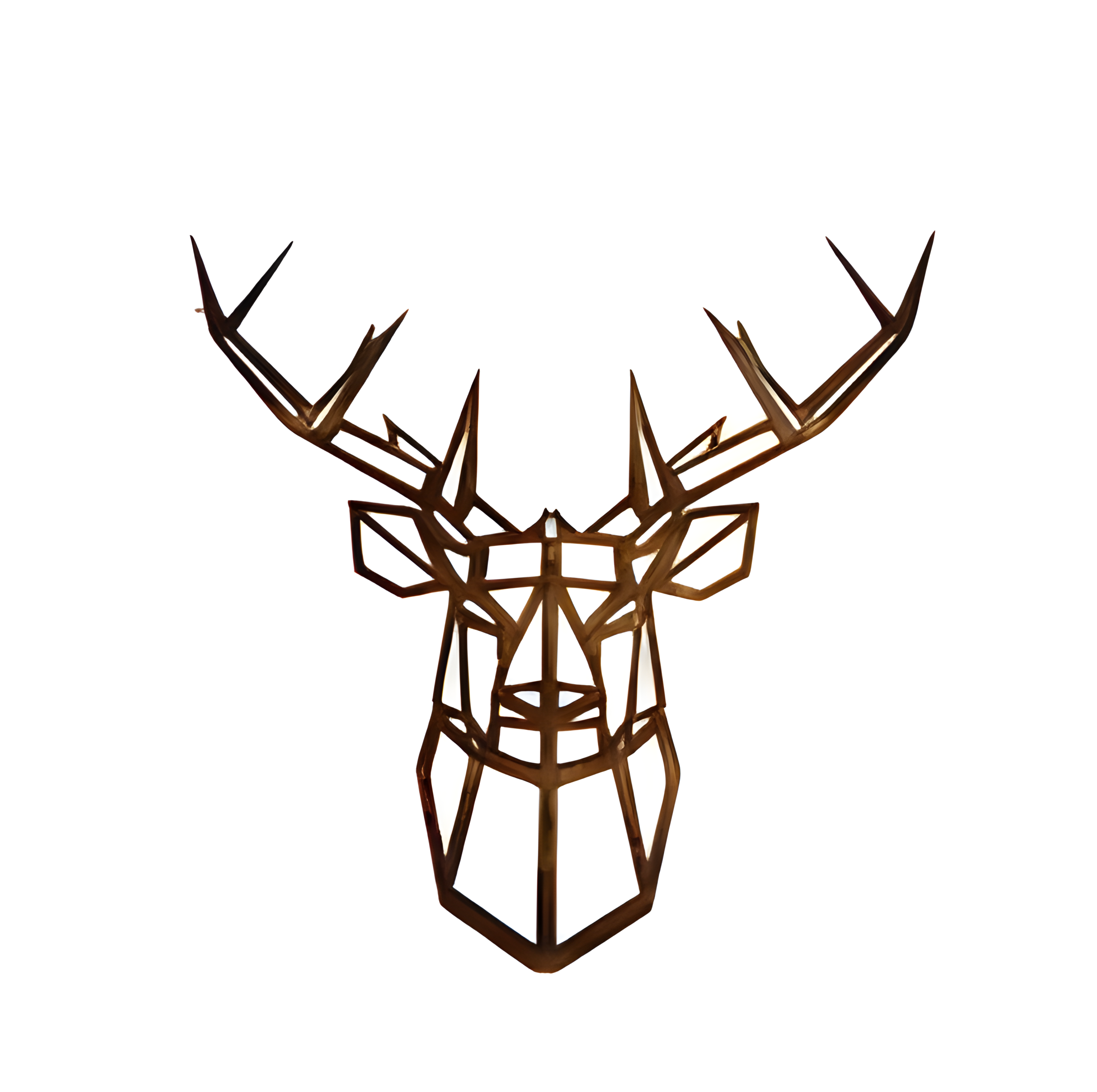 Geometric Deer Head Wall Art