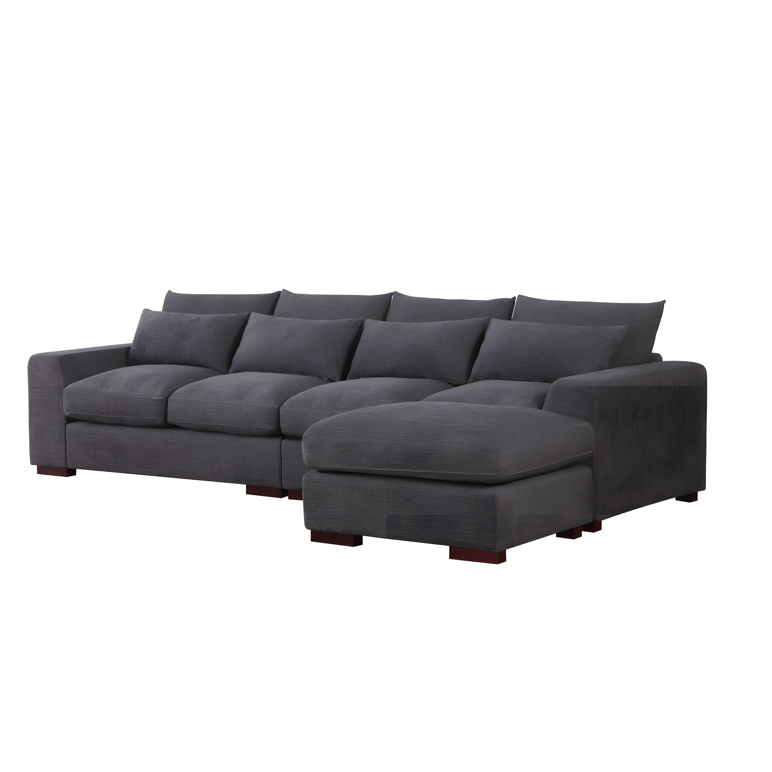 L Shape Corner sofa made of beech wood and linen - Image 2