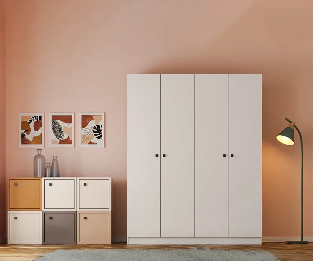 Modern White Bedroom Wardrobe