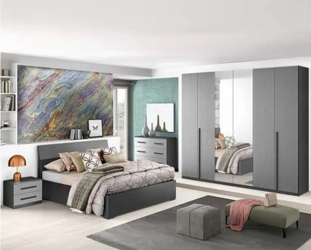 Modern 6-Piece Grey Master Bedroom Set