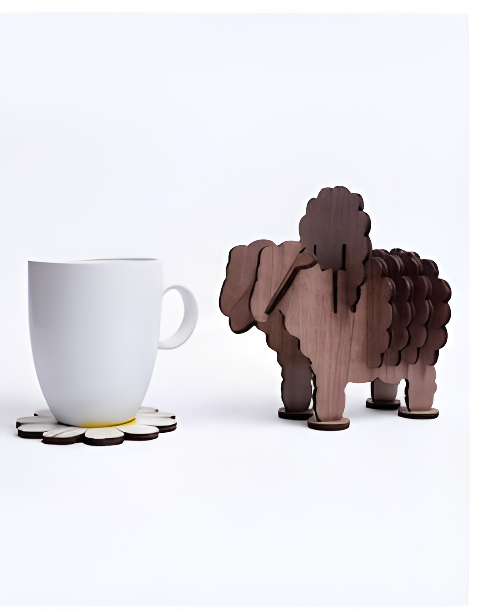 3D Sheep Coaster Set - Image 2