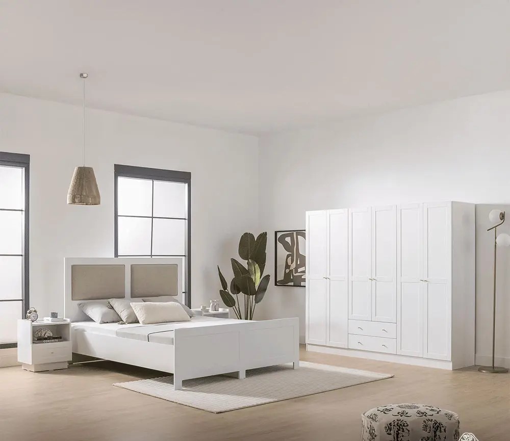 Modern 5-Piece Pure White Master Bedroom Set - VL-RT-87138
