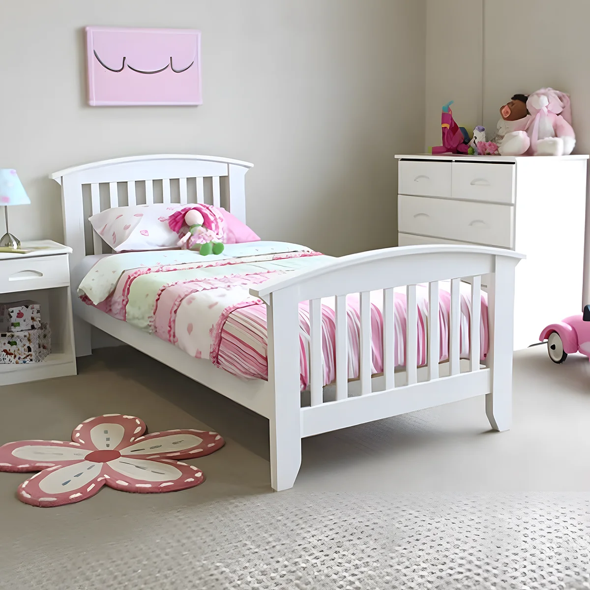 Modern White Kids Bed