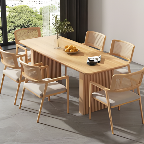 Dining Table Set - 7 Pieces - Beige