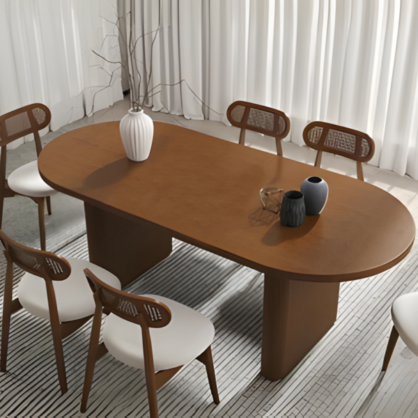 Dining Table Set - 7 Pieces - light brown