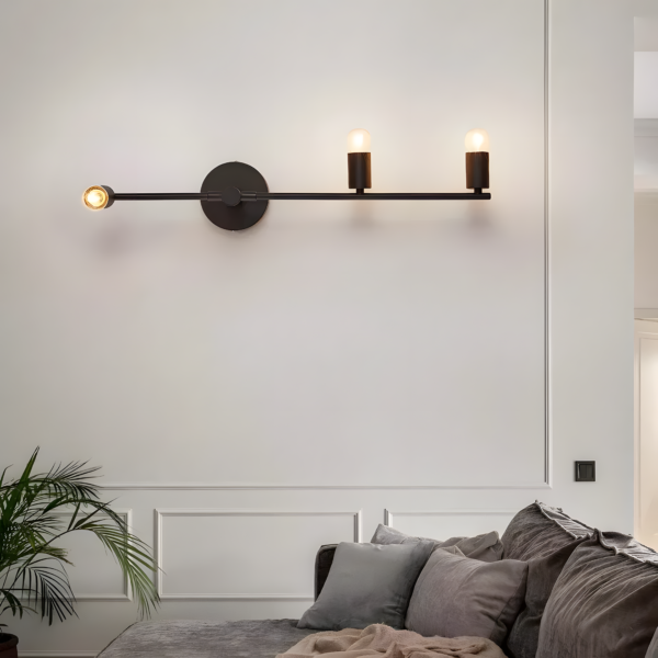 Modern 3-Light Chandelier - Black